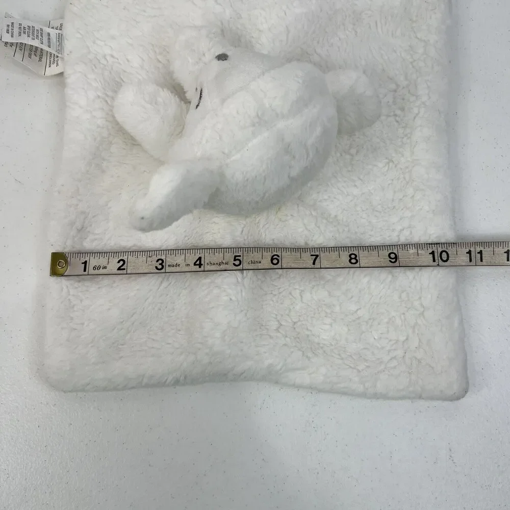 Manhattan Kids Plush Lamb Sheep lovey Baby Security Blanket‎ Fleece White Throw